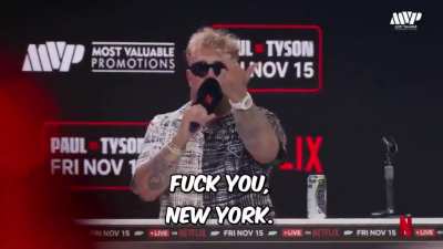 Jake Paul snaps on the crowd booing him in New York and calls them all democrats