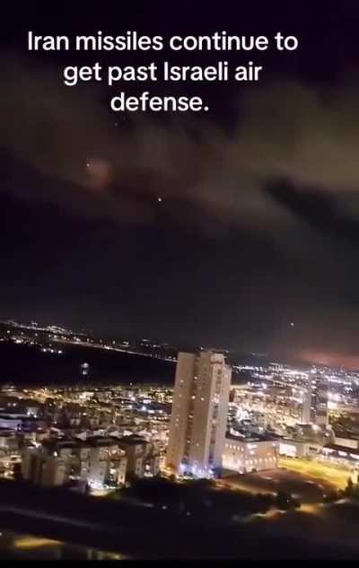 Iranian missiles getting past Israel defences 14.6.2025