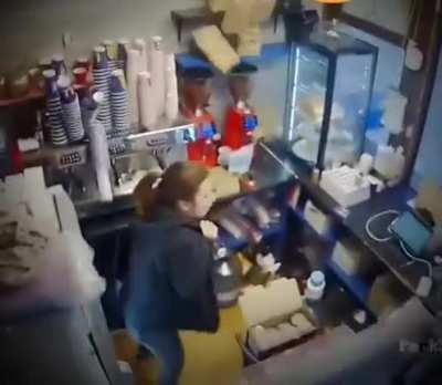 Missiles impact very close to coffee shop in Ukraine