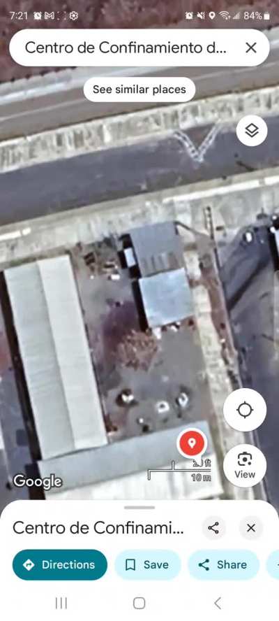 Video screen capture of El salvador death camp on google earth. Proof the photo isn't doctored.