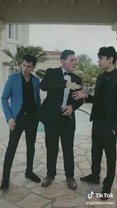 No way the kings of cringetok met the mob boss 😱😱