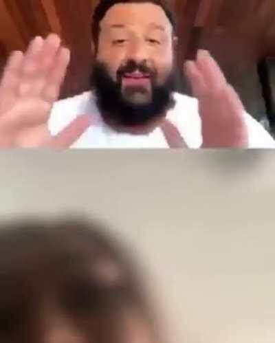 Married hip hop artist DJ Khaled attempts to do a Q&A on Instagram live. Instagram thot has other ideas.
