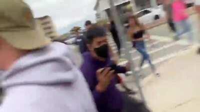 police single out and and assault Citizen standing on corner