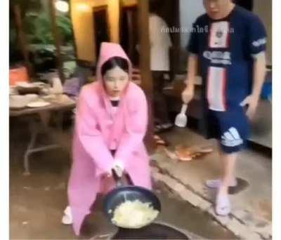 to flip an omelette