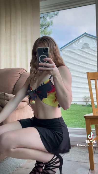 dragon bralet and skirt dance - NSFW Petite Pawg GIF by @eva_summers