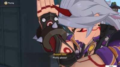 Itto begging in the new Test of Courage event🛐