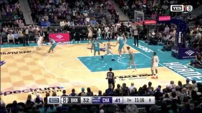 Egor Demin first Career 3 Pointer. A Self Created Stepback.