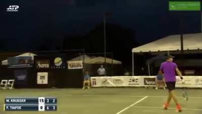 ATP event is interrupted by a woman moaning from a nearby apartment