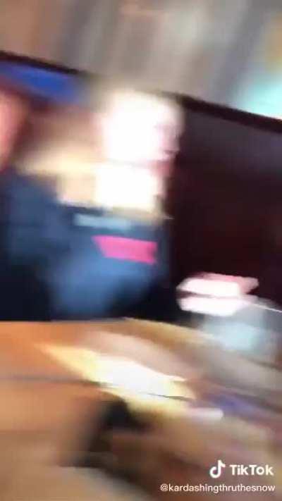 Ye with his family at cheesecake factory