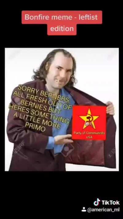 Bonfire meme - leftist edition