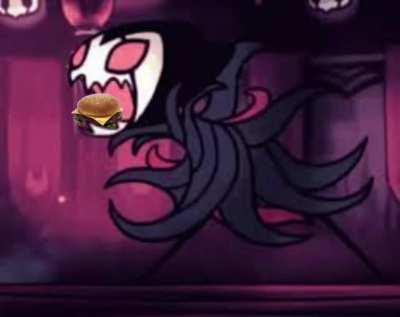 Giving Grimm a cheeseburger