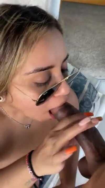 My bestie shared her husbands thick black cock with me while My Hubby was sleeping