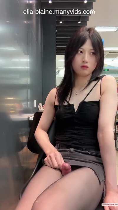 Asian Trans Goddess Public Cumshot slut 