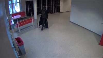 Some CCTV Footage of the Trollhättan school attack