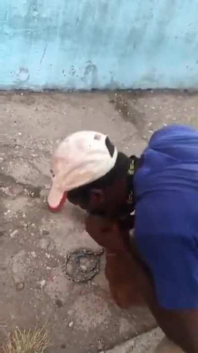 Man saves life of a goat