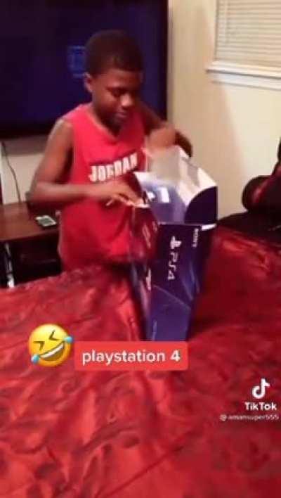 His face at the end.