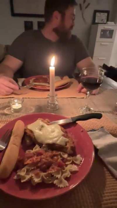 To have a nice peaceful dinner with the wife