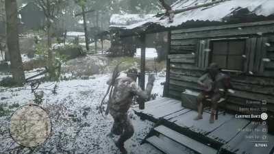 Came across this banjo player banging out the holiday hits in Butcher Creek. Merry Christmas, RDO! 🎄 🎄