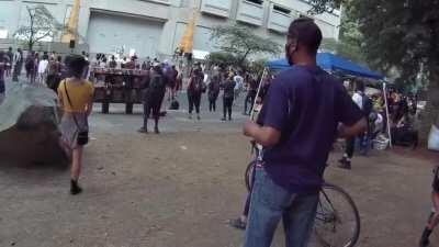 A BLM speaker says officers should have been strangled by the umbilical cord as babies, and that she is ready to shoot back