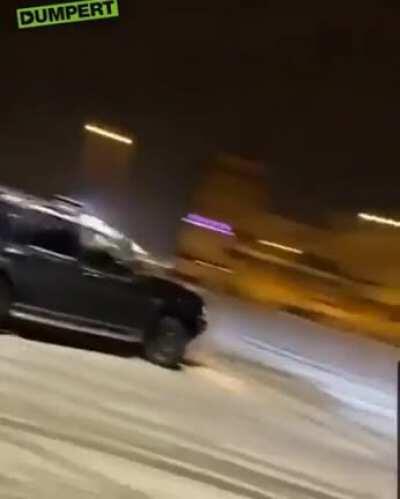 What could possibly go wrong drifting an SUV?