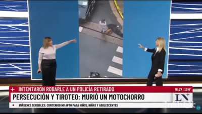 Periodista de LA NACIÓN confunde ladrón muerto con una moto en vivo