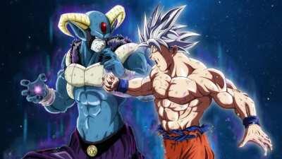 I made this live wallpaper of Moro vs Goku