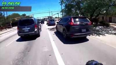 Driver runs over motorcycle, justified or not?