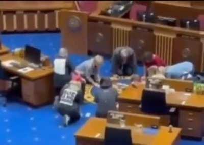 This is what the antichrist is getting up to behind closed doors