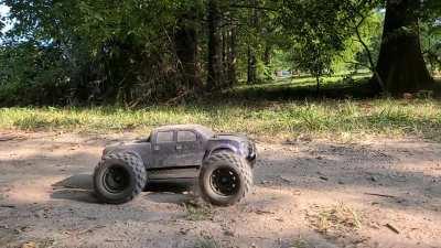 Some fun with the super slow mo and a very fast RC car