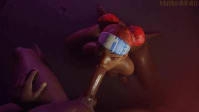 Lifeline blowjob and facecum (polished jade bell) [ApexLegends]