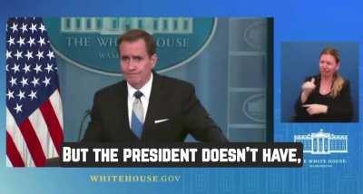The White House was finally asked the only question that matters on Gaza, a question that will go down in history: 