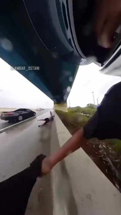 Girl gets hit by a tire 