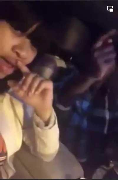 India listening to “Durk and Dej” with her ex. Ironic huh?