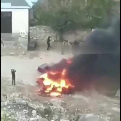 It's still dangerous to be near a burning vehicle