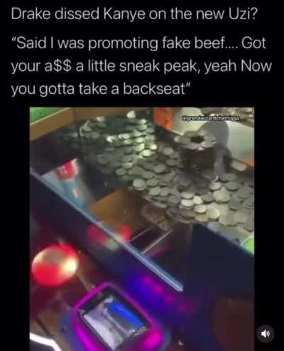 Drake dissing ye on new uzi song ?