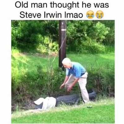 Man's alligator wrangling ability needs work