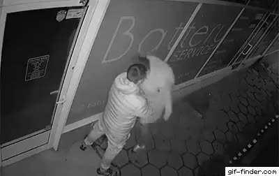 Who's going to believe you didn't hit me? Moments later: