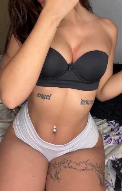 Cum on my face or cum on my tits?