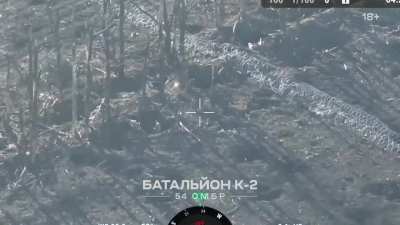 Ukrainian soldiers of the (former) K-2 Battalion, with support of friendly drones, defended their position against Russian infantry assaults. Siversk direction. [Published 16.03.2025]