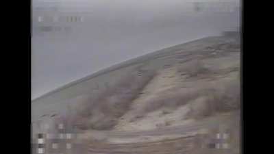 A Russian soldier sustained a severe leg injury from a drone strike, another soldier turned to stone upon hearing the sound of the drone and two more who have no clue about the drone coming to hit them (414th Marine Strike UAV Brigade 