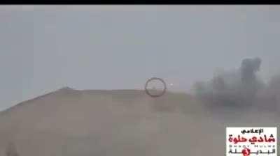 SAA uses an ATGM to take out a single ISIS fighter...