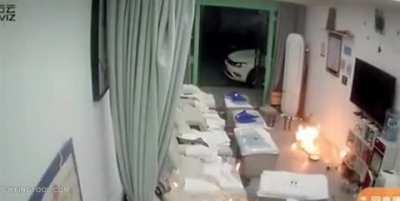 Pouring accelerant directly over an open flame