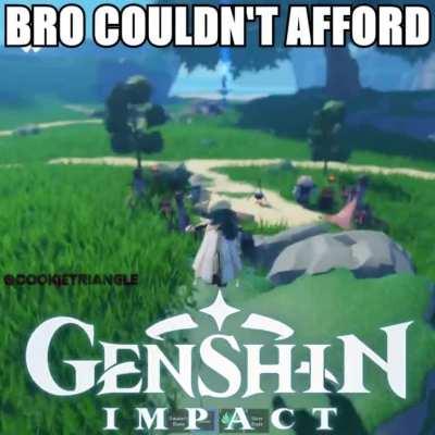 Bro couldn't afford Genshin Impact