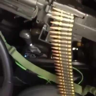 Inside one of the Cartel trucks