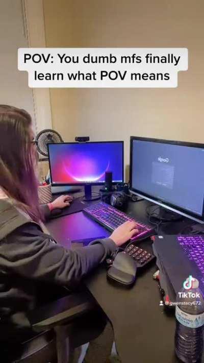 The amount of people who don’t use “POV” correctly really grinds my gears 🤓