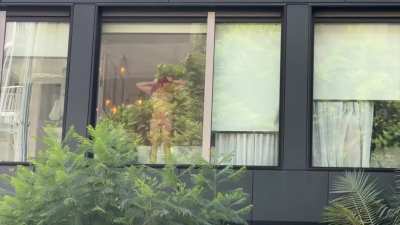 Proving that you can definitely see into the hotel from the street! 