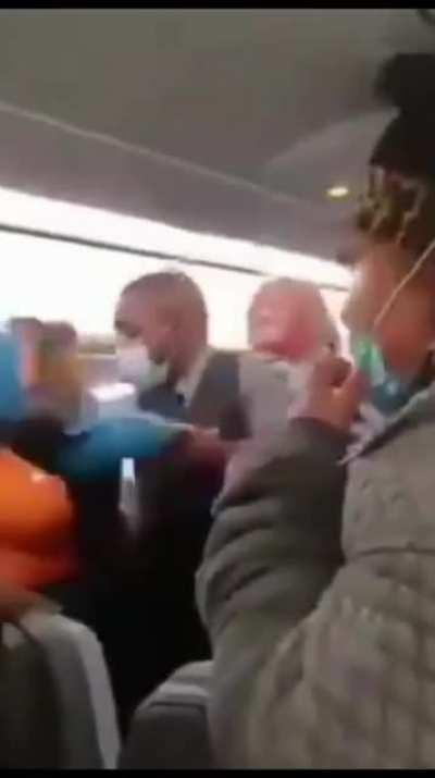 Crazy racist man on a plane