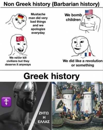 Imagine not being a Greek, pretty cringe 😬