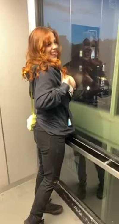 Throwback to when I flashed the entire city from an elevator!