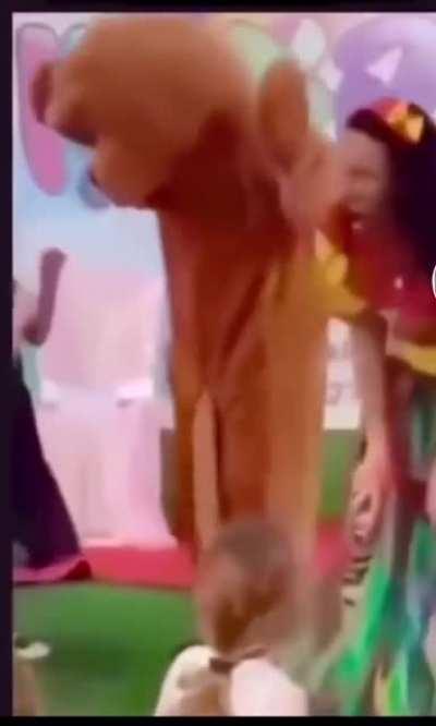 the tail... he wore the suit the wrong way